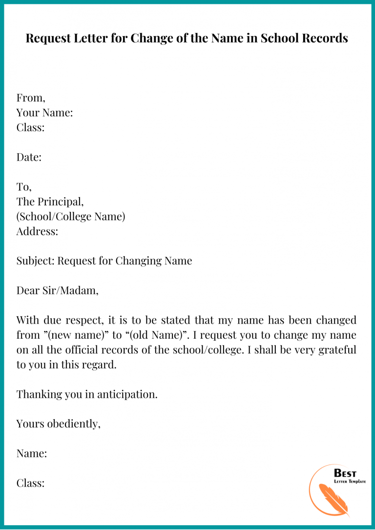 Name Change Request Letter Sample In Hindi Pdf Template - Gambaran