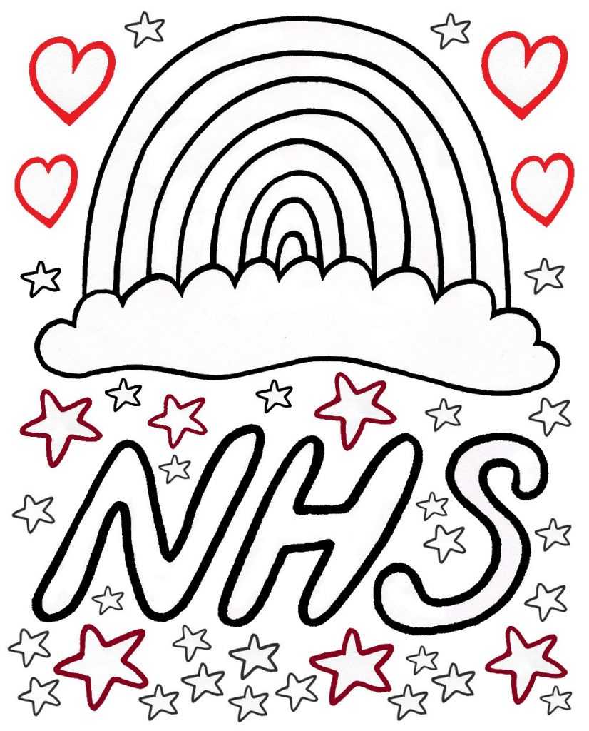 nhs rainbow template to colour