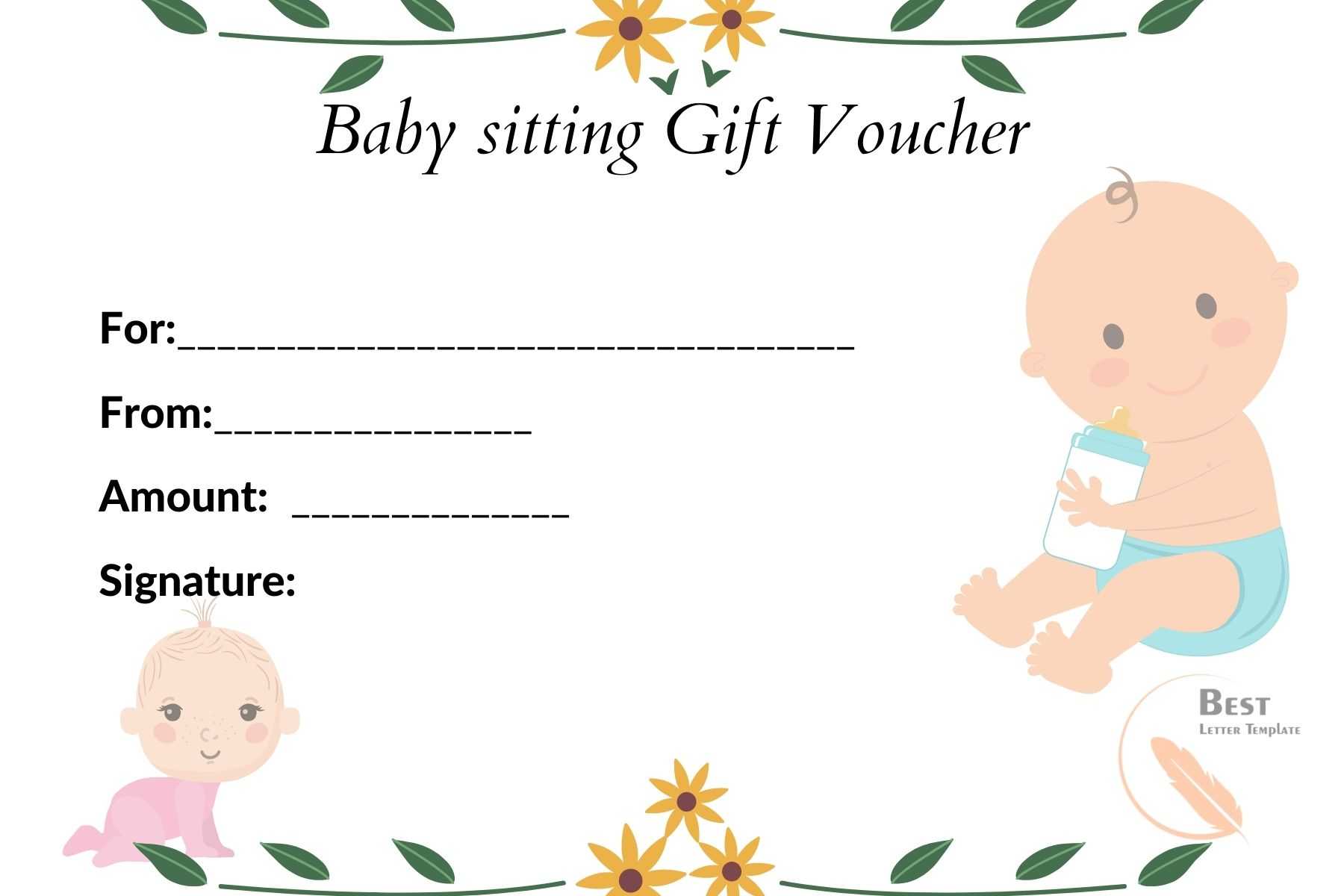 Free Blank Printable Gift Voucher Template in Word PDF