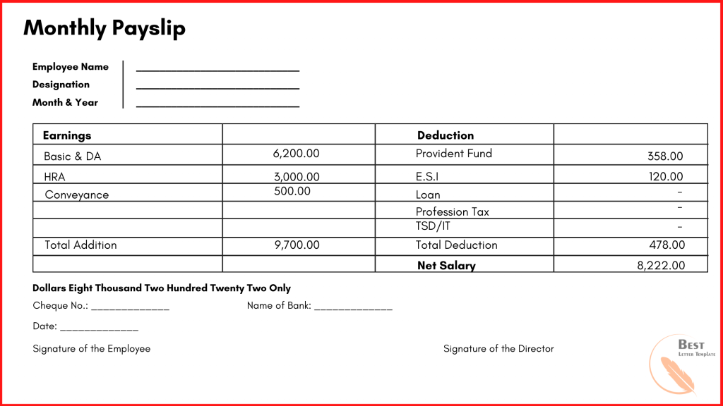 Monthly Payslip
