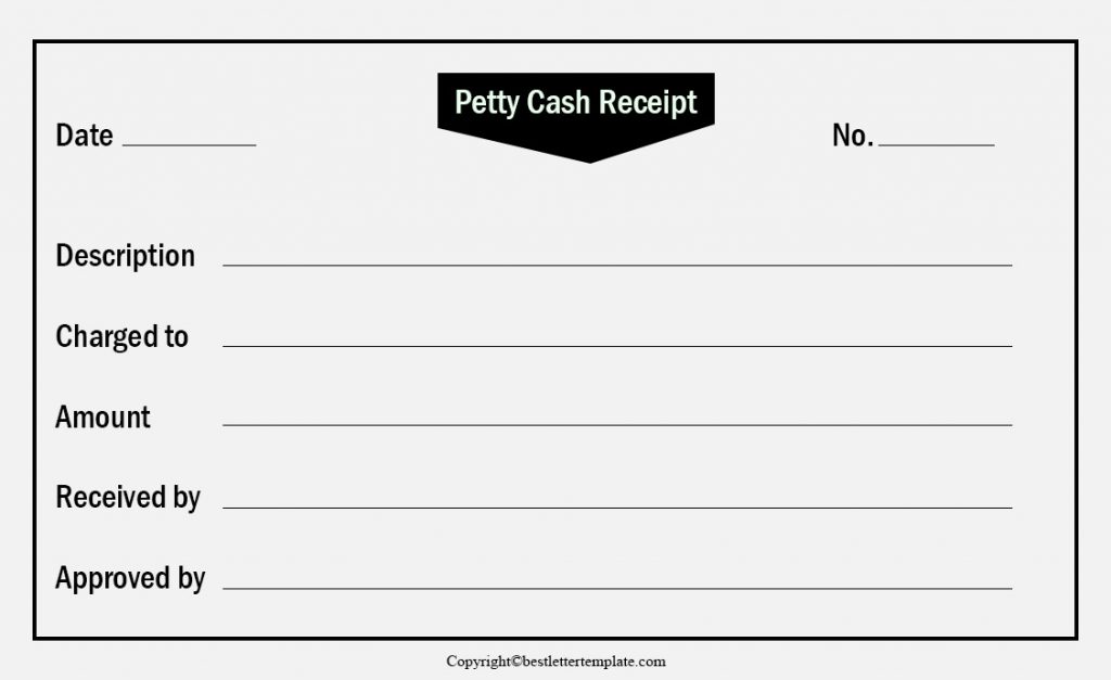 Petty cash receipt template