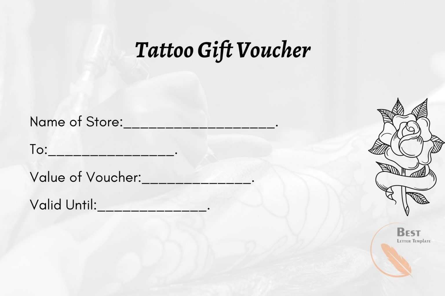 Free Blank Printable Gift Voucher Template in Word & PDF
