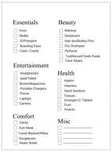 Free Travel Checklist Template in PDF, Word, Excel, Google Docs