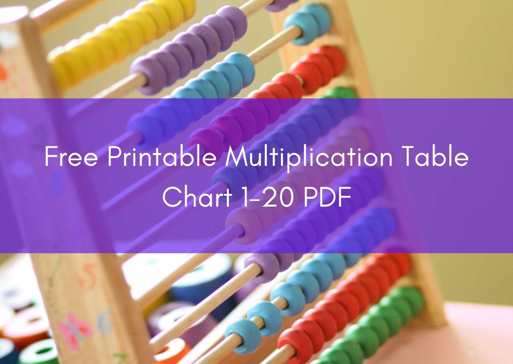 multiplication chart 1 20 printable free