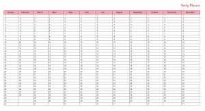 Free Printable Yearly Planner Template in PDF, Word &amp; Excel
