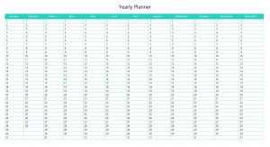 Free Printable Yearly Planner Template in PDF, Word &amp; Excel