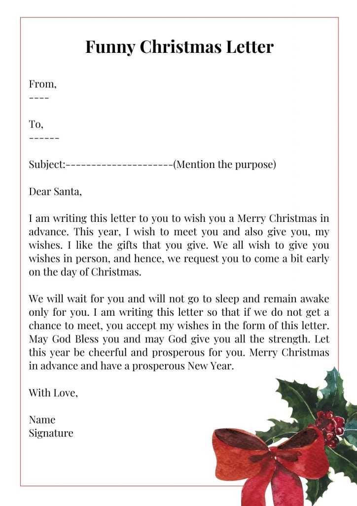 Funny Christmas Letter