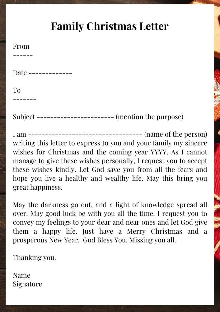 Family Christmas Letter