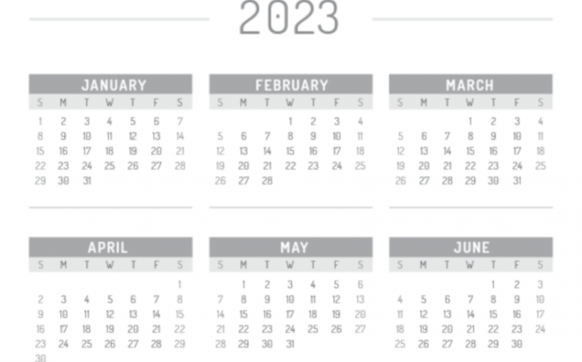 Printable Blank Yearly 2023 Calendar